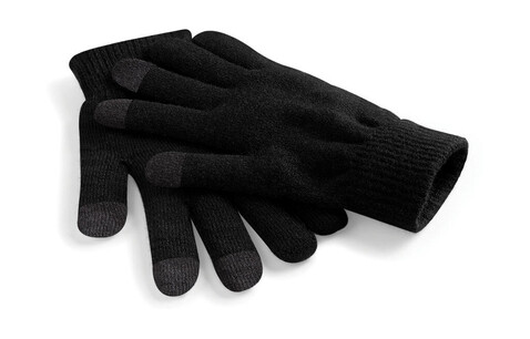 Beechfield TouchScreen Smart Gloves, Heather Navy, L/XL bedrucken, Art.-Nr. 324692062