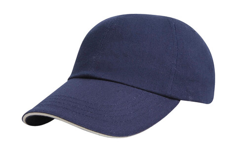 Result Caps Junior Brushed Cotton Cap, Black/Red, One Size bedrucken, Art.-Nr. 334341540