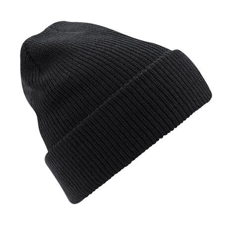 Beechfield Heritage Beanie, Black, One Size bedrucken, Art.-Nr. 336691010