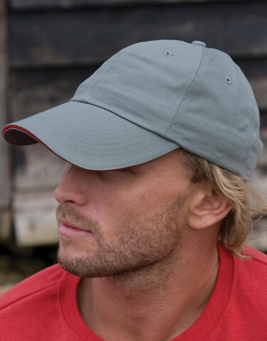 Result Caps Herringbone Cap, Tan/Navy, One Size bedrucken, Art.-Nr. 338347550