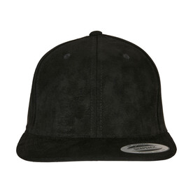 Flexfit Suede Leather Snapback, Black, One Size bedrucken, Art.-Nr. 339681010