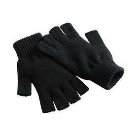Beechfield Fingerless Gloves, Black, S/M bedrucken, Art.-Nr. 340691011