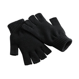 Beechfield Fingerless Gloves, Black, S/M bedrucken, Art.-Nr. 340691011