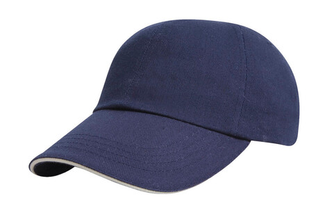 Result Caps Brushed Cotton Sandwich Cap, Red/Black, One Size bedrucken, Art.-Nr. 342344510