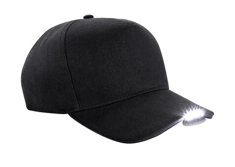 Beechfield LED Light Cap, Black, One Size bedrucken, Art.-Nr. 353691010