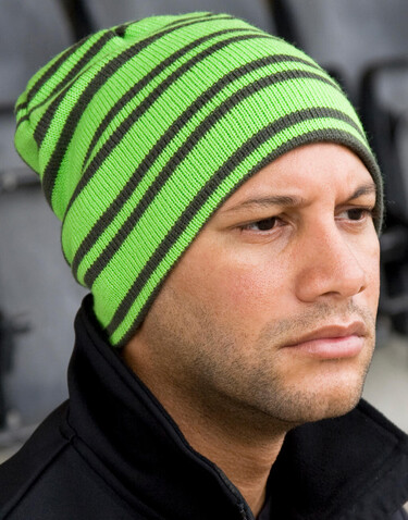 Result Team Reversible Beanie, Black/Gold/Black, One Size bedrucken, Art.-Nr. 354331860