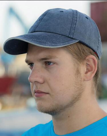 Result Caps Fine Cotton Twill Cap, Olive/Stone, One Size bedrucken, Art.-Nr. 354345670