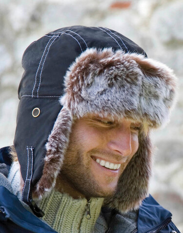 Result Caps Classic Sherpa Hat, Midnight Navy, M bedrucken, Art.-Nr. 356342104