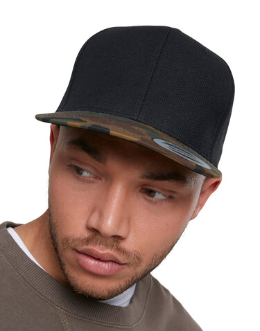 Flexfit Classic Snapback 2-Tone Camo, Green Camo/Black, One Size bedrucken, Art.-Nr. 356685560