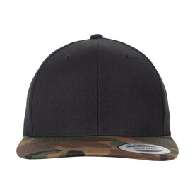 Flexfit Classic Snapback 2-Tone Camo, Black/Green Camo, One Size bedrucken, Art.-Nr. 356681760