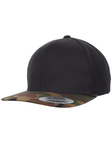Flexfit Classic Snapback 2-Tone Camo, Green Camo/Black, One Size bedrucken, Art.-Nr. 356685560