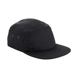 Beechfield Canvas 5 Panel Cap, Black, One Size bedrucken, Art.-Nr. 359691010