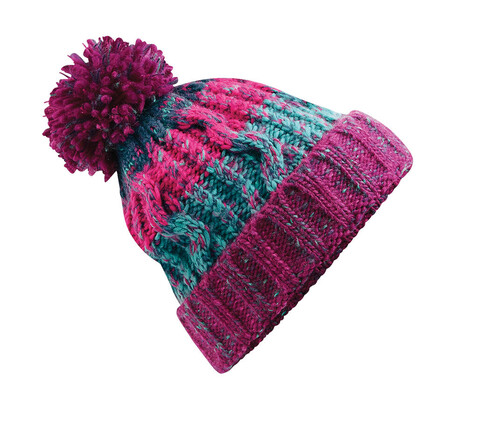 Beechfield Corkscrew Pom Pom Beanie, Winter Berries, One Size bedrucken, Art.-Nr. 369694360 Beechfield Corkscrew Pom Pom Beanie, Winter Berries, One Size bedrucken, Art.-Nr. 369694360