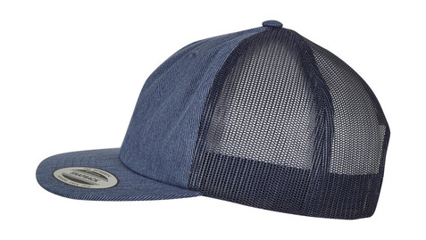 Flexfit Denim Trucker, Black Raw, One Size bedrucken, Art.-Nr. 382681030