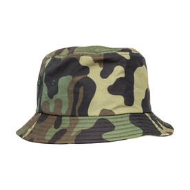 Flexfit Camo Bucket Hat, Green Camo, One Size bedrucken, Art.-Nr. 384685060