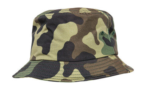 Flexfit Camo Bucket Hat, Green Camo, One Size bedrucken, Art.-Nr. 384685060