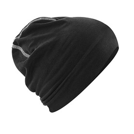 Beechfield Hemsedal Cotton Beanie, Black/White, One Size bedrucken, Art.-Nr. 384691500 Beechfield Hemsedal Cotton Beanie, Black/White, One Size bedrucken, Art.-Nr. 384691500