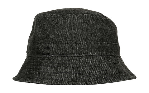 Flexfit Denim Bucket Hat, Black/Grey, One Size bedrucken, Art.-Nr. 386681600