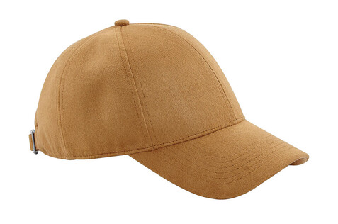 Beechfield Faux Suede 6 Panel Cap, Caramel, One Size bedrucken, Art.-Nr. 395697400