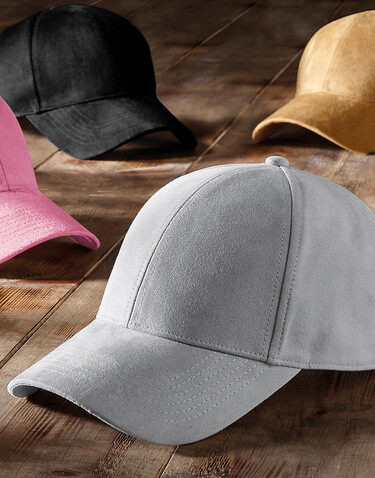 Beechfield Faux Suede 6 Panel Cap, Dusky Pink, One Size bedrucken, Art.-Nr. 395694270