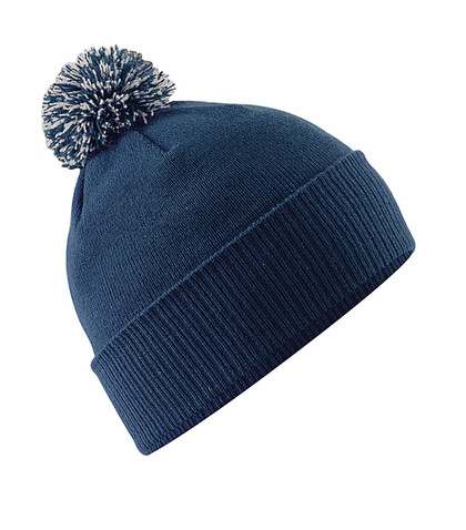 Beechfield Snowstar Beanie, French Navy/Light Grey, One Size bedrucken, Art.-Nr. 397692520
