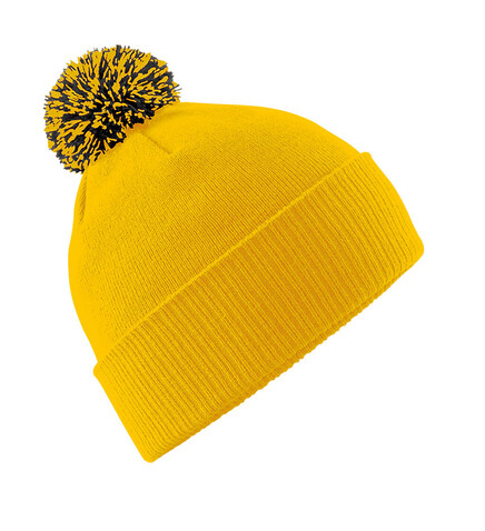 Beechfield Snowstar Beanie, Gold/Black, One Size bedrucken, Art.-Nr. 397696520