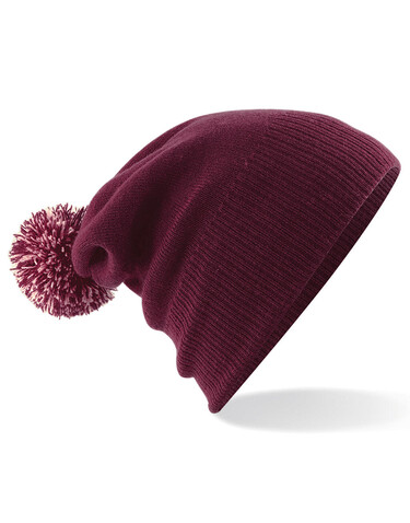 Beechfield Snowstar Beanie, Black/Orange, One Size bedrucken, Art.-Nr. 397691670