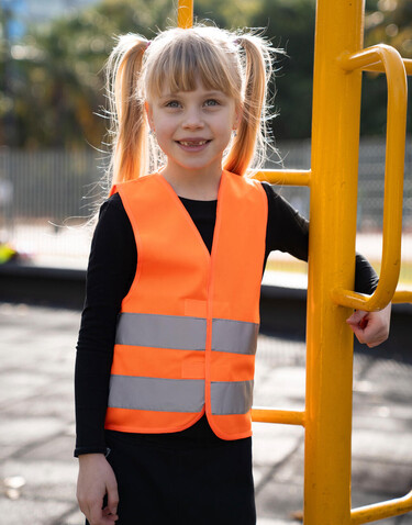 Korntex Safety Vest for Kids Aarhus, Orange, 2XS bedrucken, Art.-Nr. 414134101