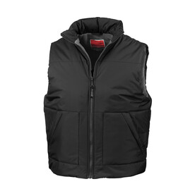 Result Fleece Lined Bodywarmer, Black, S bedrucken, Art.-Nr. 414331013