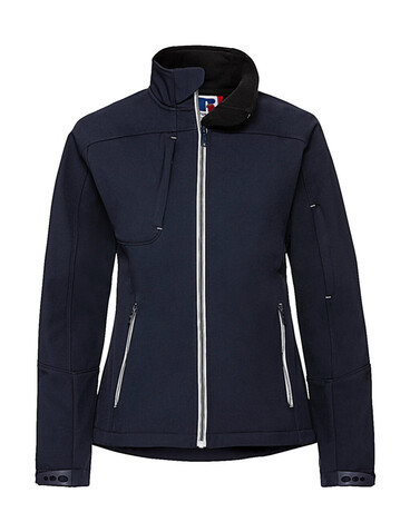 Russell Europe Ladies` Bionic Softshell Jacket, French Navy, XL bedrucken, Art.-Nr. 416002016