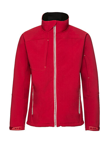 Russell Europe Men`s Bionic Softshell Jacket, Classic Red, XS bedrucken, Art.-Nr. 417004012