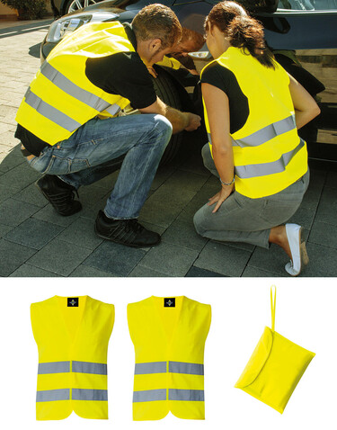Korntex Basic Safety-Vest Duo-Pack, Yellow, One Size (XL) bedrucken, Art.-Nr. 418136001