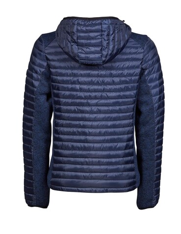 Tee Jays Ladies` Hooded Outdoor Crossover Jacket, Black/Black Melange, XL bedrucken, Art.-Nr. 419541616