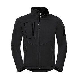 Russell Europe Men`s Sportshell 5000 Jacket, Black, XS bedrucken, Art.-Nr. 421001012