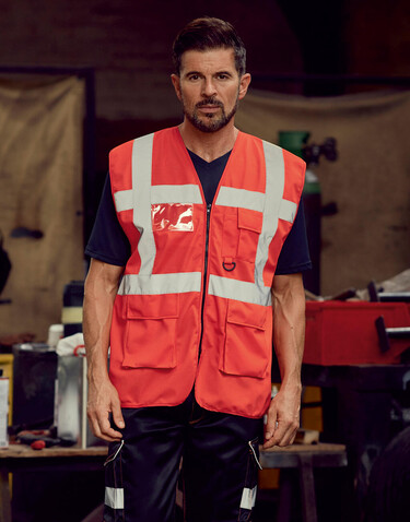 Yoko Fluo Executive Waistcoat, Sapphire, M bedrucken, Art.-Nr. 421773292