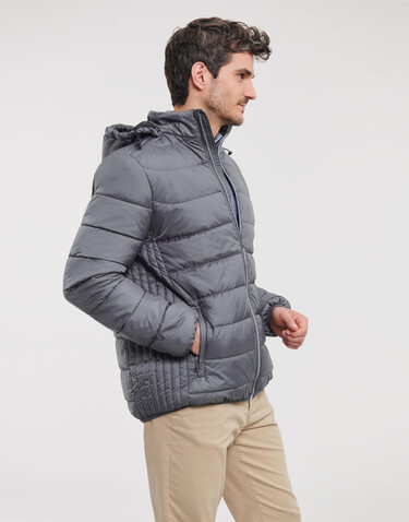 Russell Europe Men`s Hooded Nano Jacket, French Navy, L bedrucken, Art.-Nr. 423002015