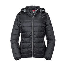 Russell Europe Ladies` Hooded Nano Jacket, Black, XS bedrucken, Art.-Nr. 424001012