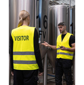 Korntex Safety Vest Passau VISITOR/SECURITY, Visitor Yellow, M/L bedrucken, Art.-Nr. 424136014