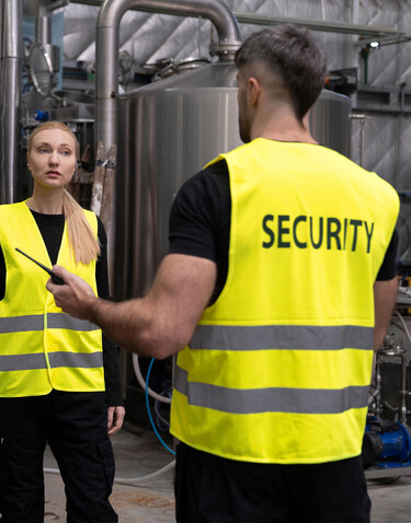Korntex Safety Vest Passau VISITOR/SECURITY, Security Yellow, M/L bedrucken, Art.-Nr. 424136024