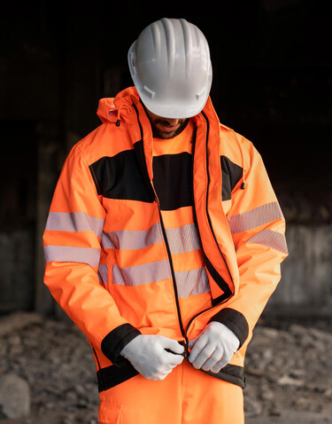 Korntex EOS - Hi-Vis Parka, Orange/Black, L bedrucken, Art.-Nr. 425134603