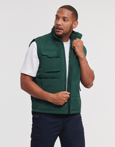Russell Europe Heavy Duty Workwear Gilet, Bottle Green, 3XL bedrucken, Art.-Nr. 427005408