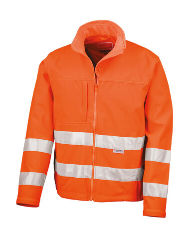 Result Hi-Vis Softshell Jacket, Fluorescent Orange, XL bedrucken, Art.-Nr. 427334056