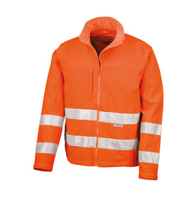 Result Hi-Vis Softshell Jacket, Fluorescent Orange, S bedrucken, Art.-Nr. 427334053