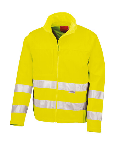 Result Hi-Vis Softshell Jacket, Fluorescent Yellow, XL bedrucken, Art.-Nr. 427336056