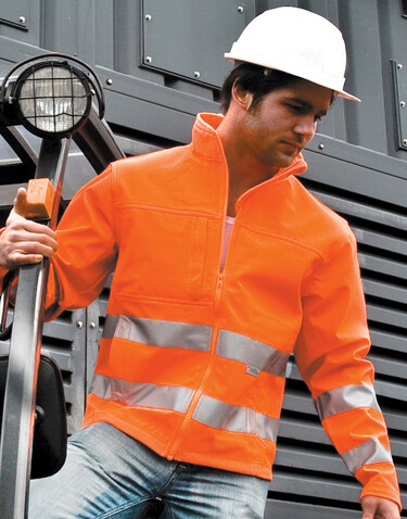 Result Hi-Vis Softshell Jacket, Fluorescent Yellow, M bedrucken, Art.-Nr. 427336054