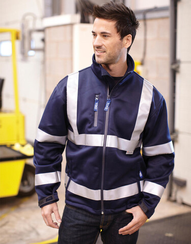 Yoko Fluo Softshell Jacket, Navy, S bedrucken, Art.-Nr. 427772003