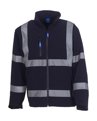 Yoko Fluo Softshell Jacket, Navy, S bedrucken, Art.-Nr. 427772003