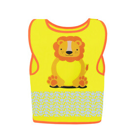 Korntex Children`s Safety Vest Funtastic Wildlife, Lion Yellow, 2XS bedrucken, Art.-Nr. 431138001