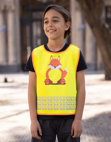 Korntex Children`s Safety Vest Funtastic Wildlife, Unicorn Yellow, XS bedrucken, Art.-Nr. 431138012