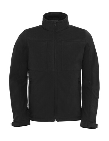 B &amp; C Hooded Softshell/men, Black, 3XL bedrucken, Art.-Nr. 431421018